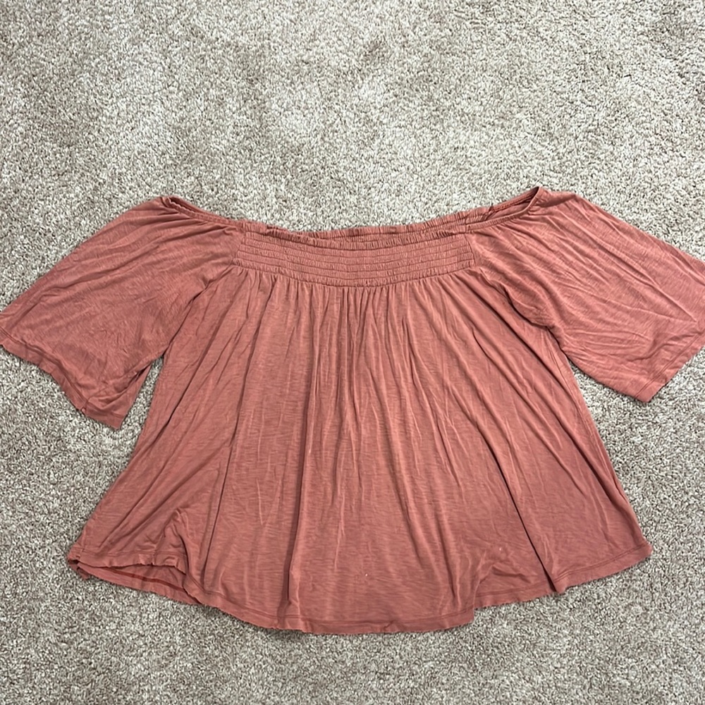 Short Sleeve Off the Shoulder Soft & Sexy American Eagle Top